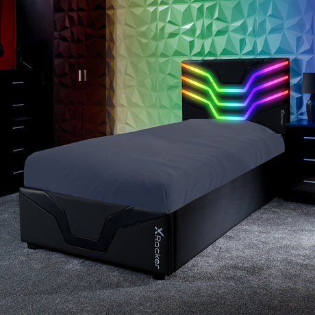 Cosmos RGB Ottoman Gaming Stauraumbett mit RGB-Beleuchtung für Kinder & Jugendliche