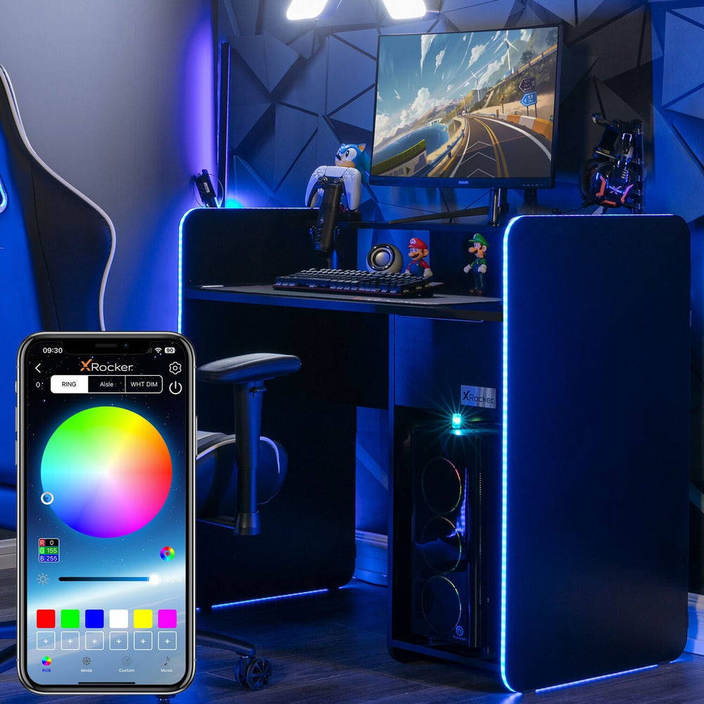 Electra Gaming Schreibtisch mit Neo Motion Sync™ RGB-Beleuchtung & Wireless Charging