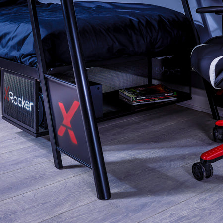 Armada 2-Personen Gaming Etagenbett mit Treppe & Schreibtisch